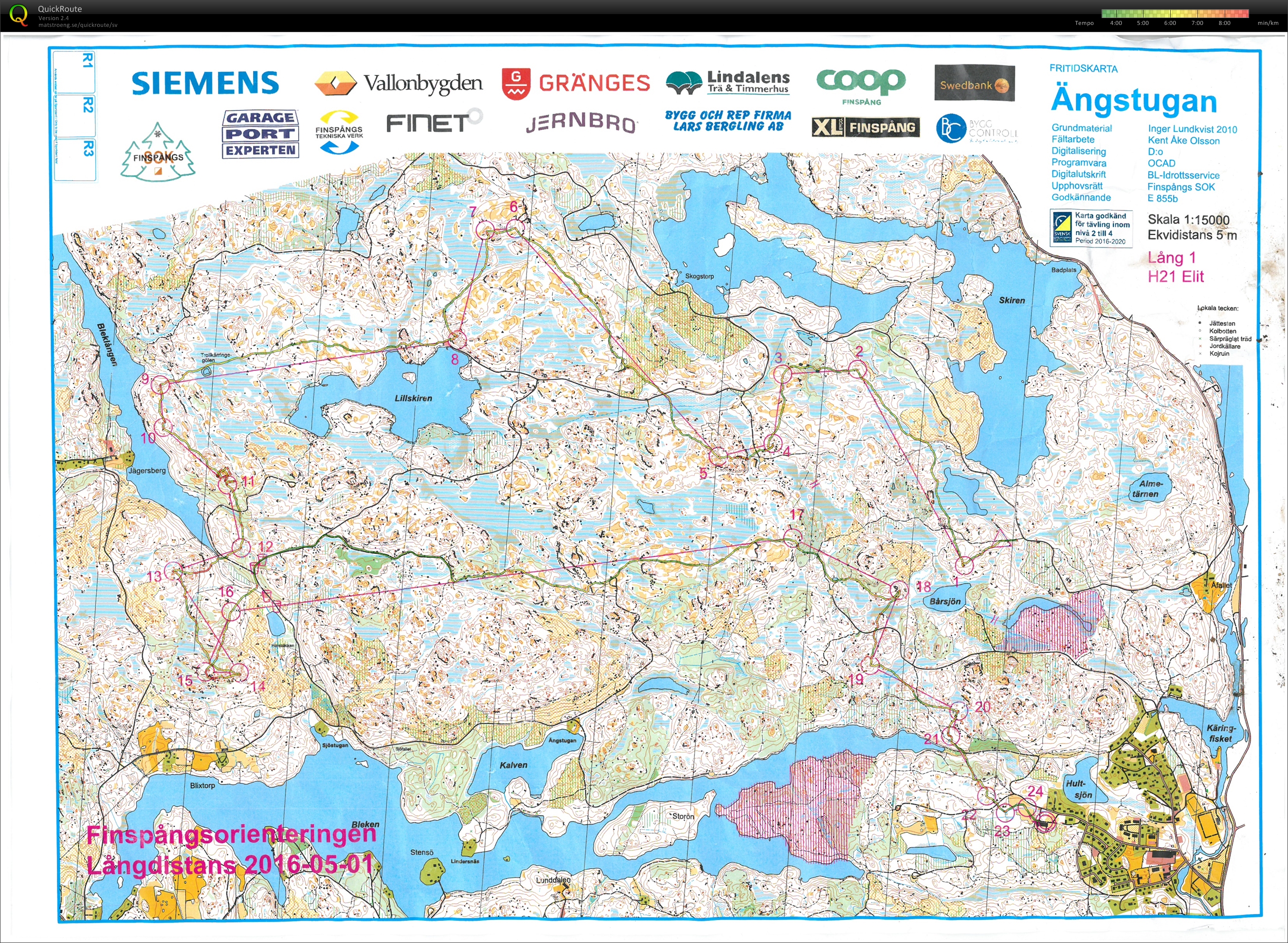 Finspångsorienteringen, lång (30/04/2016)